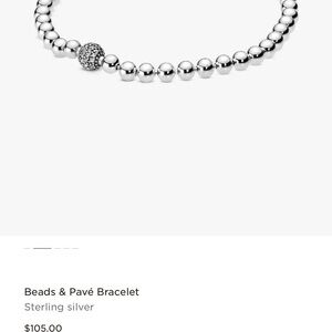Silver Beads & Pavé Bracelet